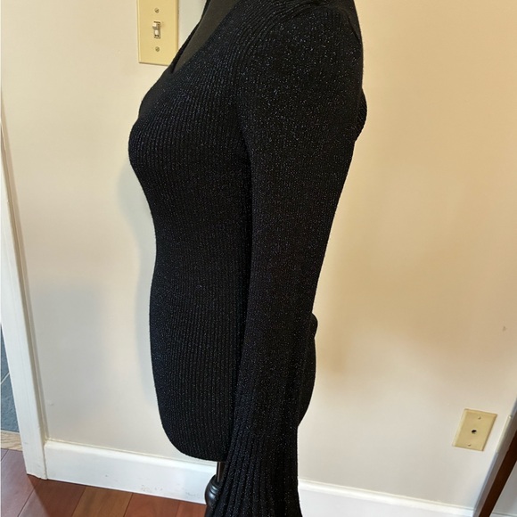 Milly Blue  Ribbed Knit Top - Picture 3 of 8